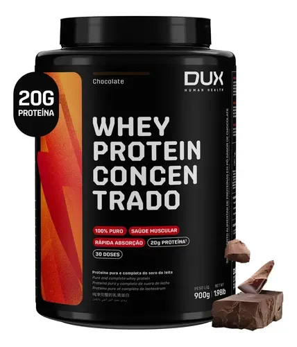 Whey Protein Concentrado Dux Nutrition 900g Chocolate