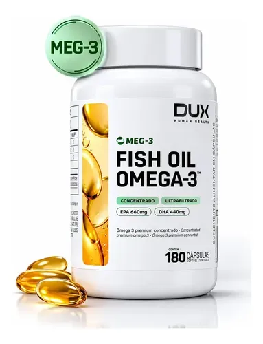 Suplemento Fish Oil Ômega 3 Dux Nutrition 180 Cápsulas