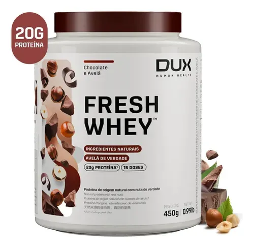 Suplemento Dux Nutrition Fresh Whey Chocolate e Avelã 450g