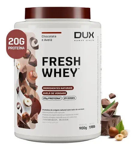 Whey Protein Dux Nutrition FreshWhey Chocolate Belga e Avelã 900g