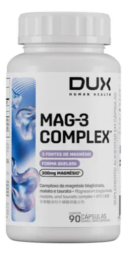 Magnésio Mag-3 Complex 90 Cápsulas Dux Nutrition