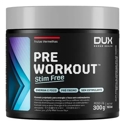 Pré-Treino DUX Nutrition Stim Free 300g Frutas Vermelhas