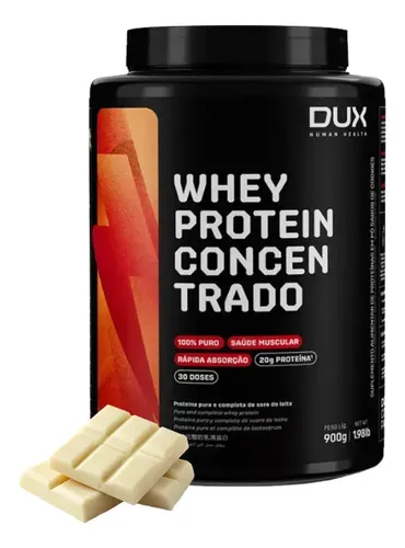 Whey Protein Concentrado Dux Nutrition 900g Chocolate Branco