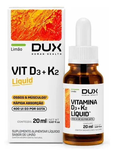 Vitamina D3 + K2 Líquido 20ml DUX NUTRITION