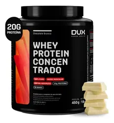 Whey Protein Concentrado Dux Nutrition 450g Sabor Chocolate Branco - Foto oficial e menor preço