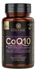 Suplemento Essential Nutrition CoQ10 60 Caps Sabor Sem Sabor Natural / Sem Sabor - Foto oficial e menor preço