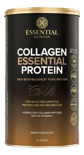 Colágeno Essential Protein Bodybalance 510g Chocolate - Foto oficial e menor preço