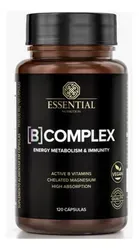 Suplemento Essential Nutrition Complexo B Vegano 120 un Natural / Sem Sabor - Foto oficial e menor preço