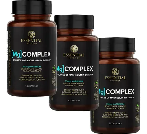 Suplemento Essential Nutrition Magnésio Complex 90 Cápsulas