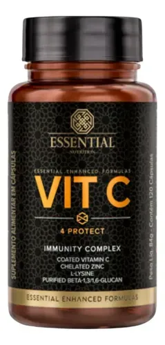 Suplemento Vitamina C Vit Protect 180 Cápsulas Essential Nutrition