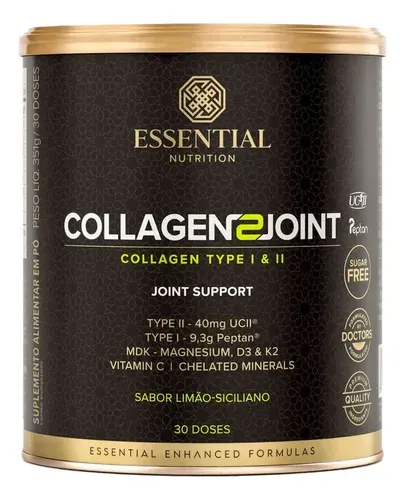 Suplemento Essential Nutrition Collagen 2 Joint Limão Siciliano 351g