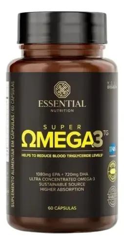 Suplemento Essential Nutrition Premium Ômega 3 Super Ômega 3 TG 60 Cápsulas
