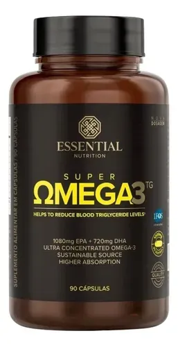 Suplemento Essential Nutrition Super Ômega 3 TG 90 Cápsulas