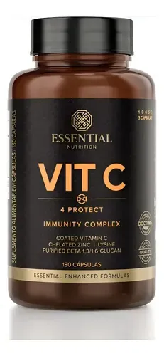 Suplemento Vitamina C Vit Protect 180 Cápsulas Essential Nutrition