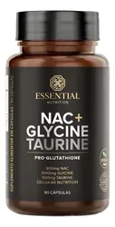 Suplemento Essential Nutrition Vitamina NAC + Glycine Taurine 90 un Natural / Sem Sabor - Foto oficial e menor preço