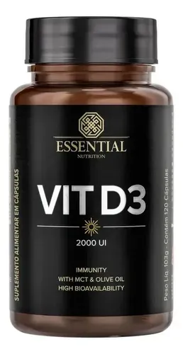 Vitamina D3 Essential Nutrition 120 Cápsulas: Análise Técnica