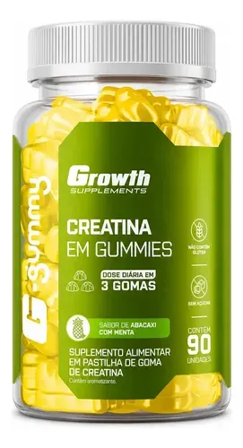 Creatina em Gomas Growth Supplements 90 Gomas Abacaxi com Menta