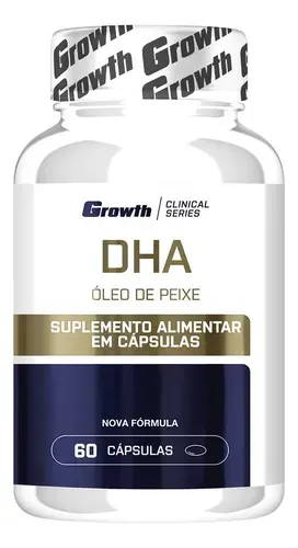 Suplemento Growth Supplements DHA Omega 3 60 Cápsulas