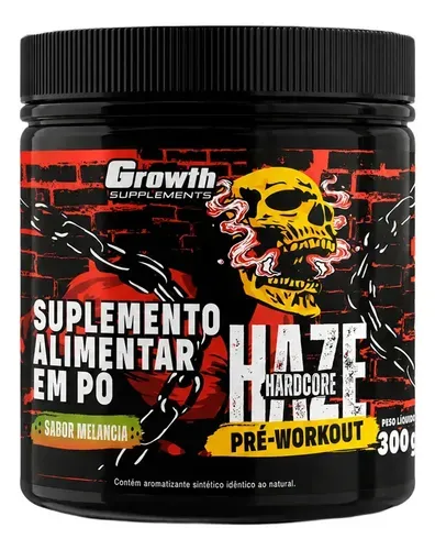 Pré-treino Growth Supplements Haze Hardcore 300g Melancia