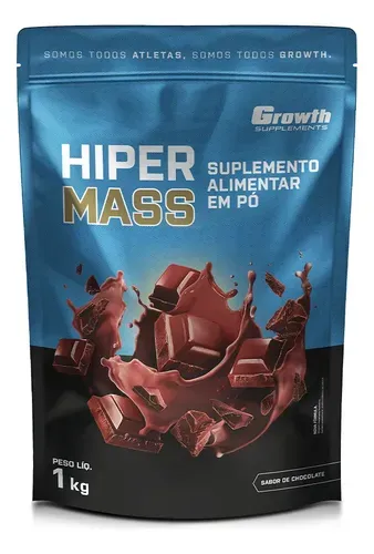 Suplemento Growth Hiper Mass 1kg Sabor Chocolate