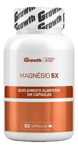 Magnésio 5x Growth Supplements 60 Cápsulas