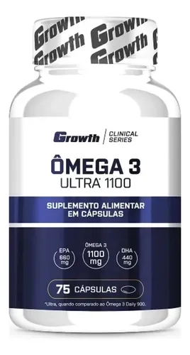 Suplemento Omega 3 Óleo De Peixe Ultra 75 Softgel Growth Supplements
