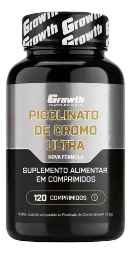 Picolinato de Cromo Growth Supplements 120 Comprimidos