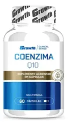 Suplemento Coenzima Q10 100mg 60 Caps - Growth Supplements Natural / Sem Sabor - Foto oficial e menor preço