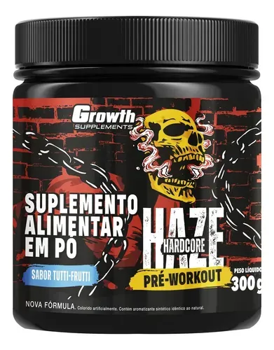 Pré-treino Haze Hardcore 300g Growth Supplements Tutti-frutti