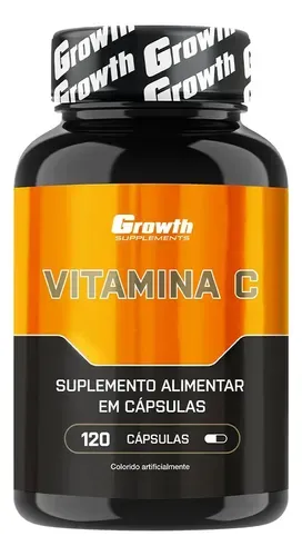 Vitamina C 120 Cápsulas Growth Supplements Natural - Foto oficial e menor preço