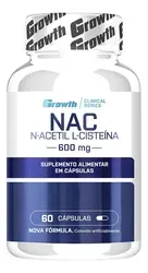 N-Acetil L-Cisteína 60 Cápsulas Growth Supplements - Foto oficial e menor preço