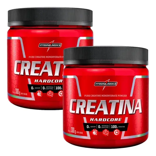 Creatina INTEGRALMEDICA 300g Sem Sabor Pack 2 Natural / Sem Sabor - Foto oficial e menor preço