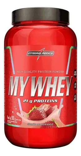 Suplemento Integralmedica My Whey Shake Morango 900g