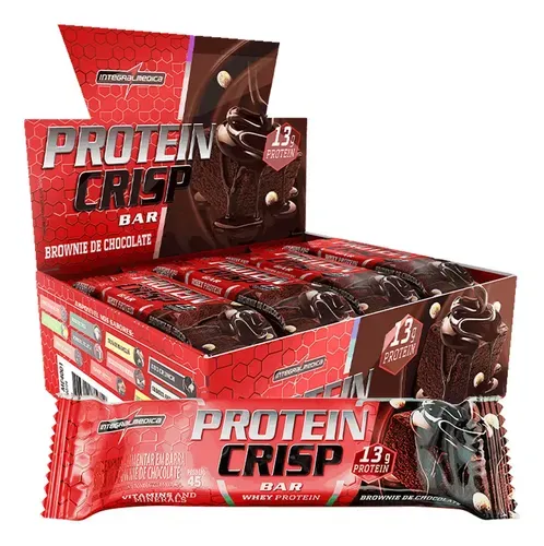 Caixa 12 Barras de Proteínas Protein Crisp Bar Integralmedica