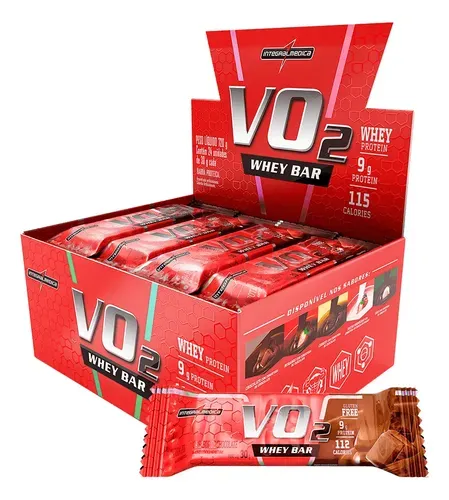 Suplemento Integralmedica VO2 Whey Bar Chocolate 12 Unidades