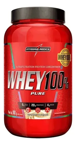 Whey 100% Pure 900g Integralmédica Cookies & Cream