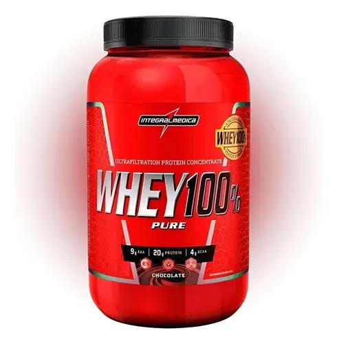 Whey 100% Pure Integralmedica Proteína Pura Sabor Chocolate