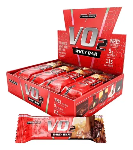 Barra de Proteína Integralmédica VO2 Protein Bar Cookies & Cream 12 Unidades