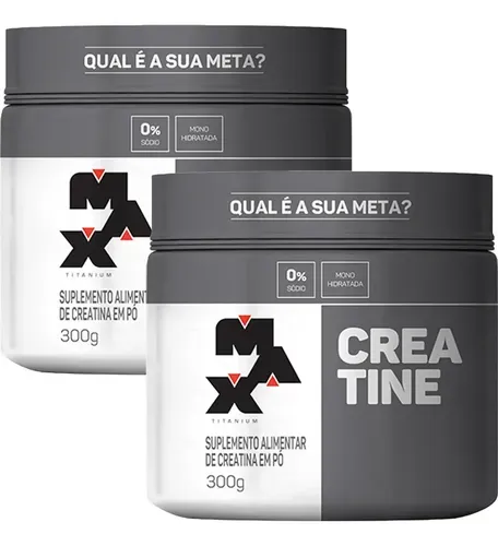 Creatina Max Titanium Monohidratada 300g Kit 2 Unidades