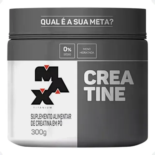 Creatina Monohidratada Pura Max Titanium 300g Natural / Sem Sabor - Foto oficial e menor preço