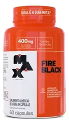Suplemento Max Titanium Fire Black 60 Cápsulas Caféina 100% Pura Natural / Sem Sabor - Foto oficial e menor preço
