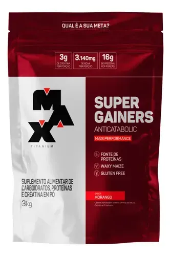 Hipercalórico Max Titanium 3kg Morango