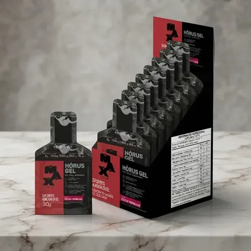 Pré-Treino Max Titanium Horus Gel Frutas Vermelhas 10 Sachês de 30g - Foto oficial e menor preço