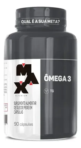 Ômega 3 Max Titanium 90 Cápsulas EPA DHA Natural / Sem Sabor - Foto oficial e menor preço