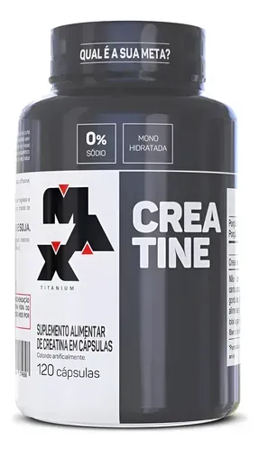 Creatina Max Titanium Monohidratada Micronizada 120 Cápsulas