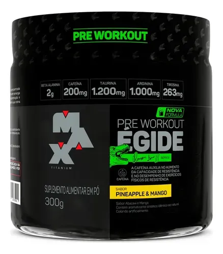 Suplemento Pré-Treino Max Titanium Égide 300g Limão Titânio