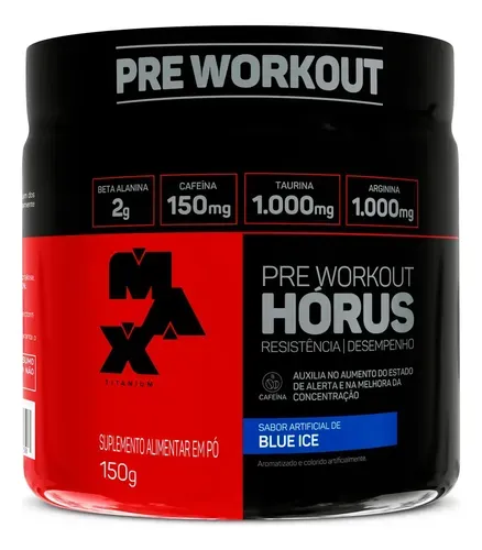 Pré-Treino Max Titanium Hórus Blue Ice 150g