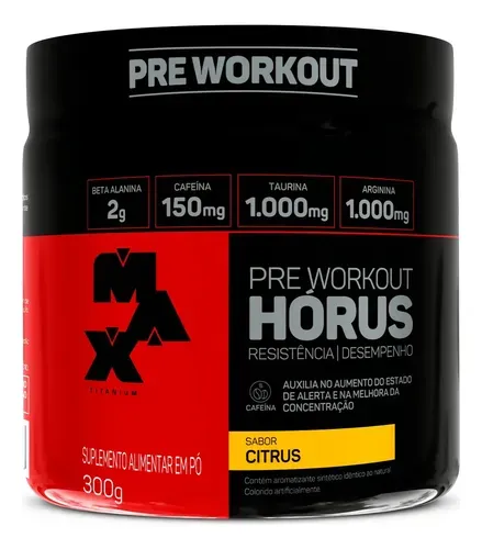 Pré Treino Hórus 300g Citrus Max Titanium