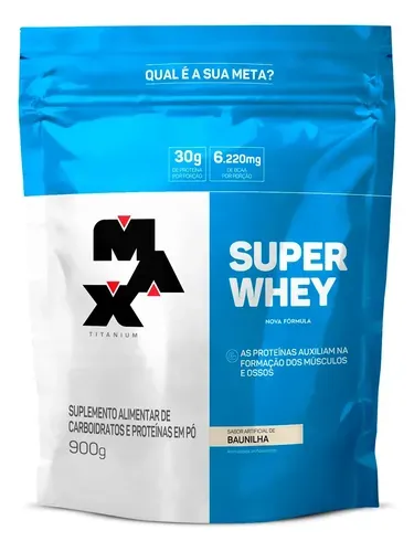 Suplemento Proteico Max Titanium Super Whey 900g Baunilha