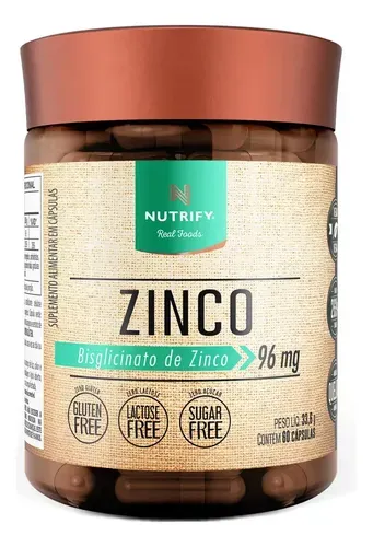 Bisglicinato de Zinco Nutrify 60 Cápsulas